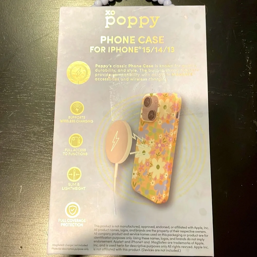 NIP🪷xo poppy🪷Phone Case for iPhone 15/14/13